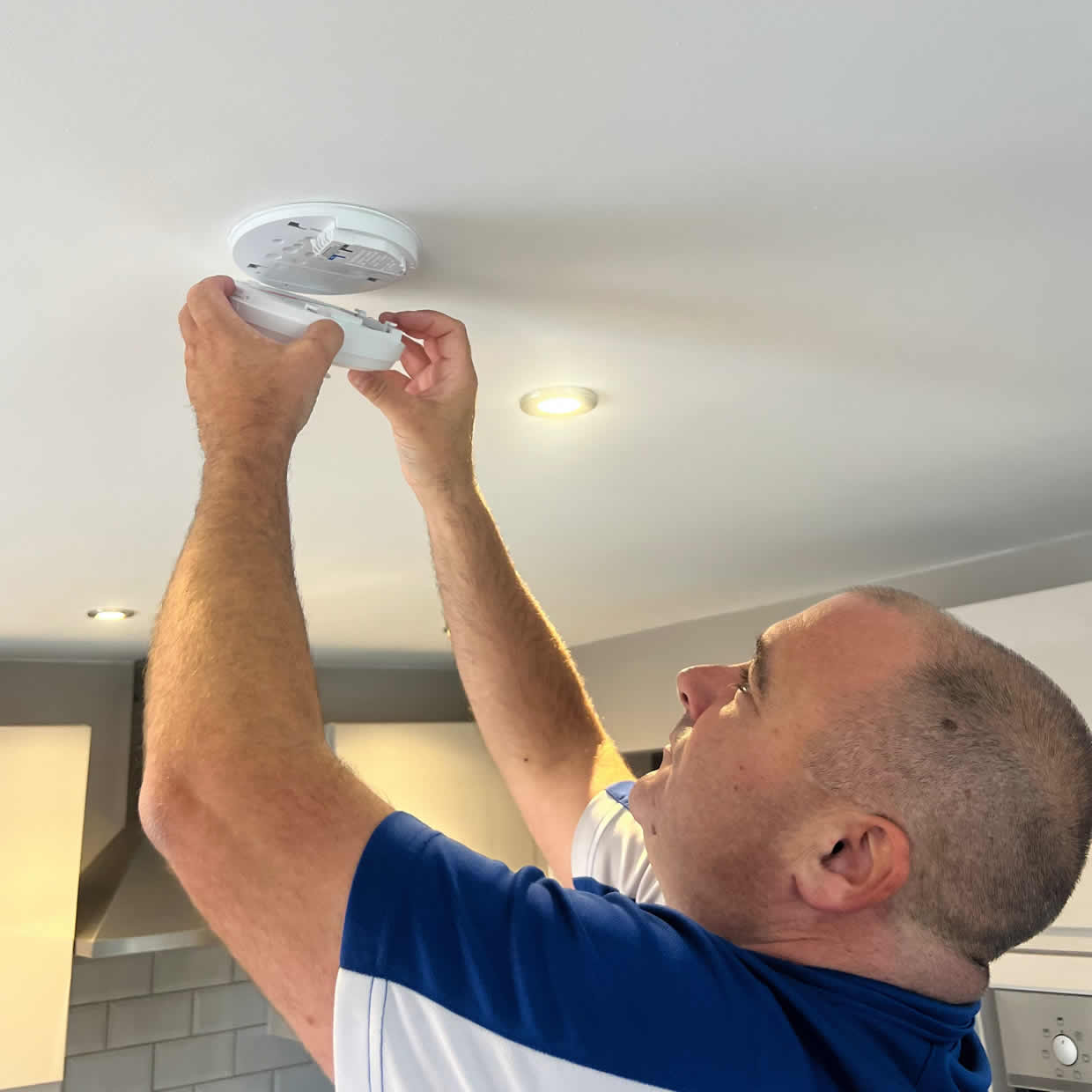 Smoke alarm providing fire safety protection in a Coatbridge home